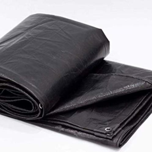 Bache noire PVC 9m x 6m M2 UV (680gr/m2), Doe-het-zelf en Bouw, Zeil en Folie, Zo goed als nieuw, Overige typen, 15 m² of meer