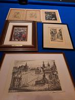 Kaders, pentekeningen...., Antiek en Kunst, Kunst | Tekeningen en Fotografie, Ophalen