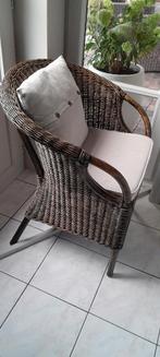 Rietenzetel met 2 kussentjes, Huis en Inrichting, Ophalen, Zo goed als nieuw, Riet of Rotan