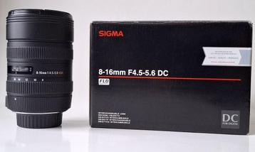 Sigma 8-16mm F4.5-5.6 DC HSM Nikon F-vatting beschikbaar voor biedingen