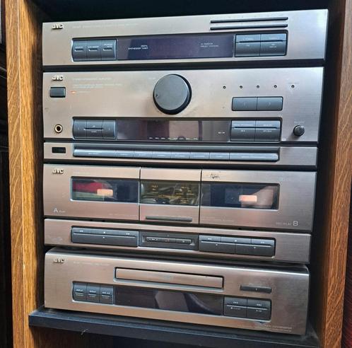 Volledige JVC stereo-installatie, TV, Hi-fi & Vidéo, Chaîne Hi-fi, Deck cassettes ou Lecteur-enregistreur de cassettes, Lecteur CD