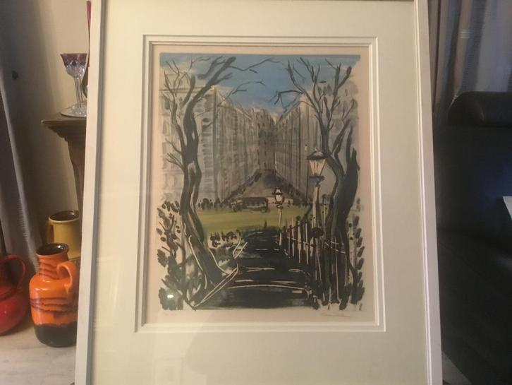 DILLE Frans(1909-1999)Paris1955 grafische techniek78.5X65cm, Antiek en Kunst, Kunst | Litho's en Zeefdrukken, Ophalen