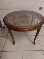 Eiken salontafel diameter73 hoogte 57. 0486 215927, Ophalen