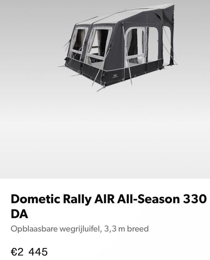 Dometic Rally Air All-Season 330 Drive Away + uitbouw, Caravans en Kamperen, Voortenten en Luifels, Zo goed als nieuw, Ophalen