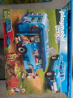 Playmobil campincar + truck en de bus, Ophalen of Verzenden, Zo goed als nieuw, Complete set