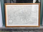 Ingelijste topografische kaart stad Brussel - Dupuis, Boeken, Atlassen en Landkaarten, Voor 1800, Landkaart, Ophalen, België
