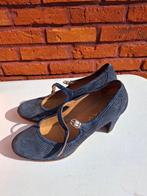 damesschoen merk Jihay blauw met witte stipjes maat 41, Kleding | Dames, Ophalen, Blauw, Schoenen met hoge hakken, Gedragen