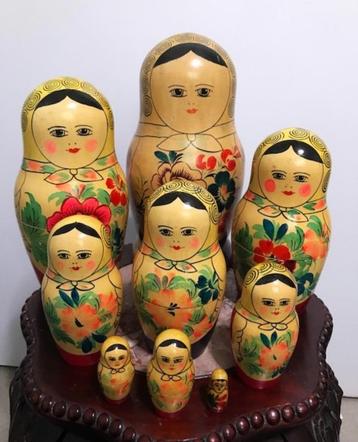 Matroesjka Russisch 9 delig Vintage 50's😍💑😎🎁😊👌😀 beschikbaar voor biedingen