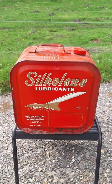 Zeldzaam vintage Silkolene motorfiets smeermiddel blik️️⛽️ beschikbaar voor biedingen