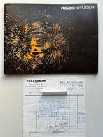 Catalogue de vente Revox Studer + facture A77 de 1976, Enlèvement ou Envoi