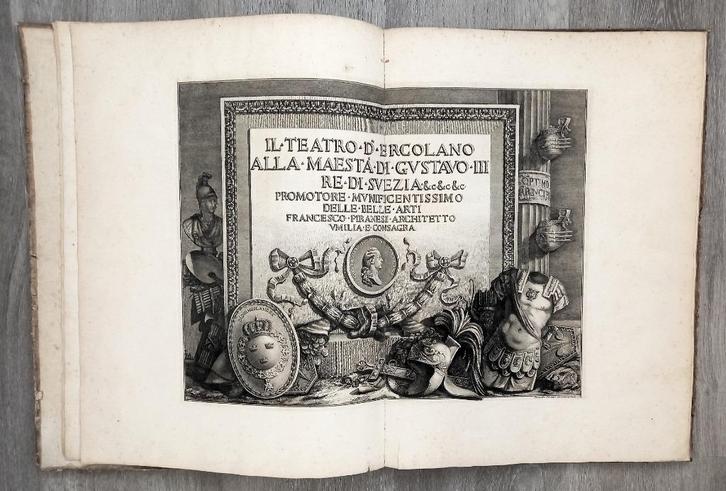 Piranesi 1783 Teatro di Ercolano - met 10 etsen, Antiek en Kunst, Antiek | Boeken en Manuscripten, Ophalen of Verzenden