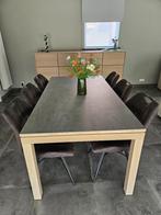 Prachtige moderne complete eetkamer, Ophalen, Zo goed als nieuw, Modern, 6 tot 8 stoelen