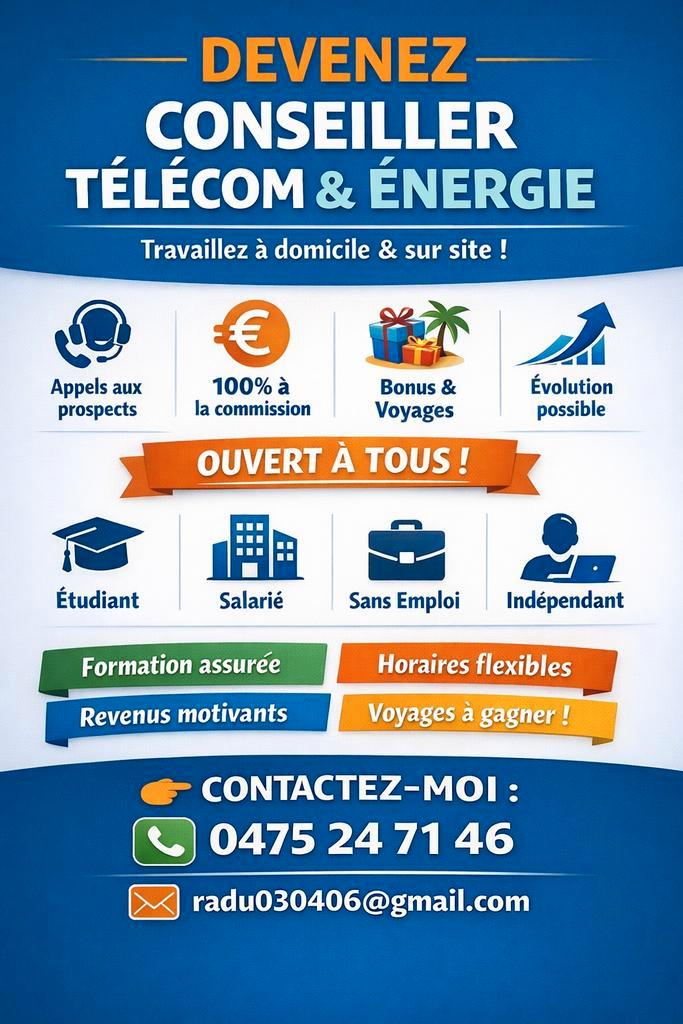 Cherche personnes motivés !!!!!, Vacatures, Vacatures | Thuiswerk, Starter, Freelance of Uitzendbasis, Geschikt als bijbaan, Variabele uren