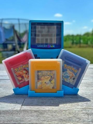 Originele Gameboy Color turquoise ‘teal’, incl. stand. beschikbaar voor biedingen