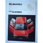 Subaru Mini Jumbo Brochure 1989 #1 Nederlands, Boeken, Auto's | Folders en Tijdschriften, Gelezen, Ophalen of Verzenden