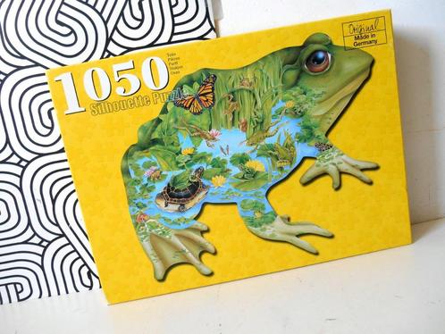 Puzzle Silhouette d'une grenouille verte - 1050 pièces, Hobby & Loisirs créatifs, Sport cérébral & Puzzles, Comme neuf, Puzzle
