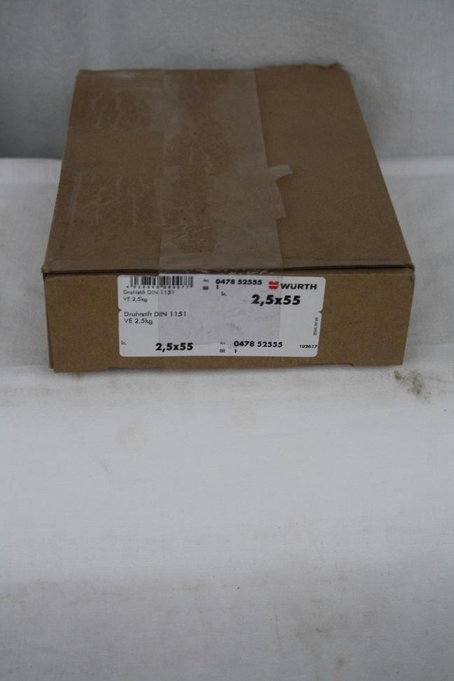 2,5 kg draadnagels Würth 2,5 x 55 platte kop din 1151, Doe-het-zelf en Bouw, IJzerwaren en Bevestigingsmiddelen, Nieuw, Spijkers