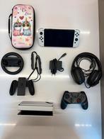 Nintendo Switch OLED - compleet extra accessoires en 7 games, Ophalen, Zo goed als nieuw, Switch OLED