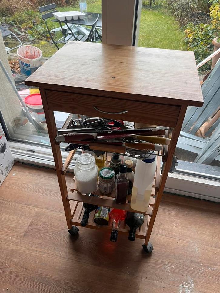 Ladekast met flessencontainer, Huis en Inrichting, Keuken | Keukenelementen, Zo goed als nieuw, Minder dan 100 cm, Minder dan 50 cm