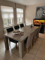 Tafel grijs fineer hour look 220x100, Huis en Inrichting, Ophalen, 100 tot 150 cm, 200 cm of meer, Zo goed als nieuw