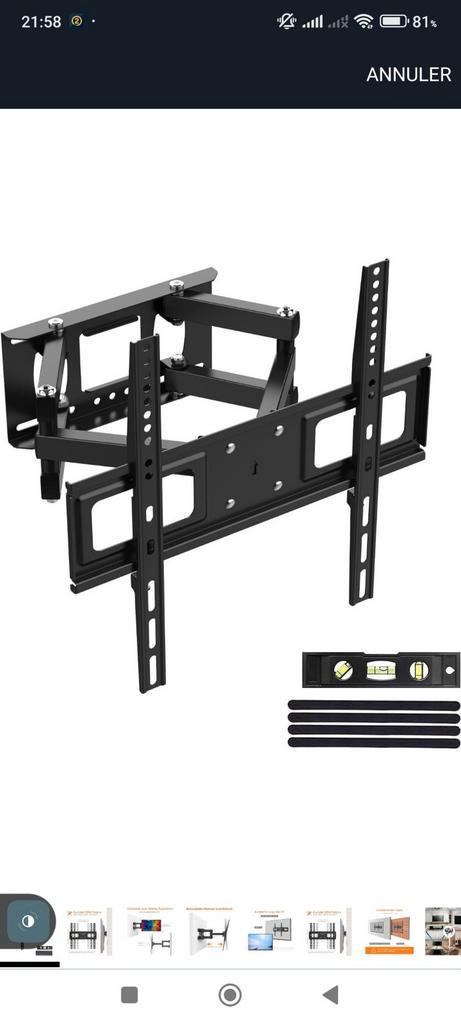Ondersteuning voor breedbeeld-tv's van 55 tot 65 inch, Audio, Tv en Foto, Televisiebeugels, Zo goed als nieuw, Ophalen