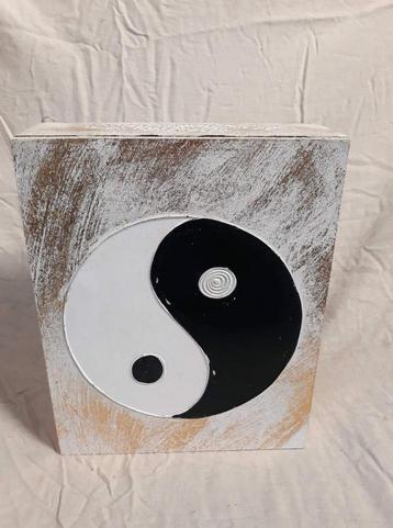 boite à clefs motif yin yang 30x22 cm en bois  beschikbaar voor biedingen