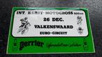 Autocollant Motocross GP 500 Cc, croix de Noël Valkenswaard, Comme neuf, Voiture ou Moto, Enlèvement ou Envoi