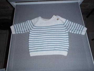 pull bébé à lignes taille 50 disponible aux enchères