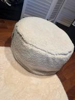 Opblaasbare witte teddy poef, Ophalen, Zo goed als nieuw, Stof