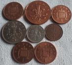 8x GREAT BRITAIN:1/2 +1 PENNIES+2&5 PENCE 1971-2000 Br. UNC, Verzenden, Overige landen, Setje