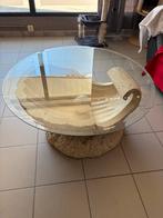 Leuke salontafel!, Huis en Inrichting, Tafels | Salontafels, Ophalen, Gebruikt, Ovaal, Glas