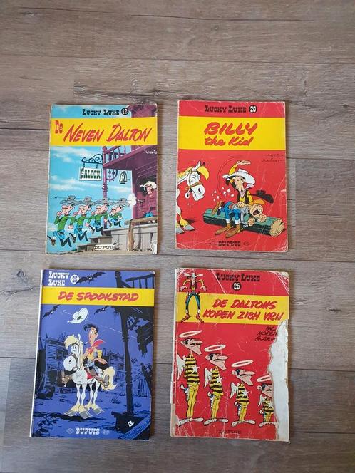 4 bandes dessinées Lucky Luke (1966/1968), Livres, BD, Utilisé, Plusieurs BD, Enlèvement ou Envoi