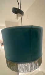 2 velvet blauwe lampen, Huis en Inrichting, Ophalen, Zo goed als nieuw, Stof