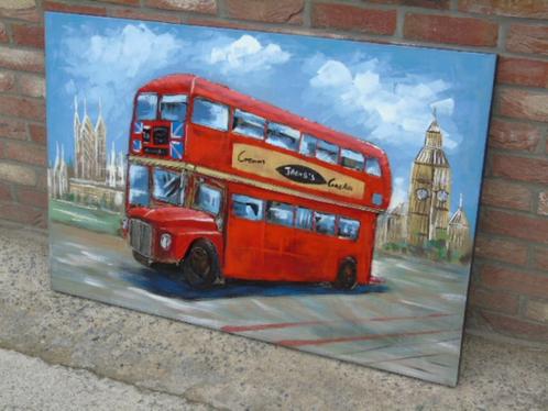 metalen bord met reliëf, LONDON BUS. 50% korting, Tuin en Terras, Tuinwanddecoratie, Nieuw, Ophalen