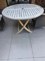 terrastafel rond, Tuin en Terras, Ophalen, Gebruikt, Rond, Hout