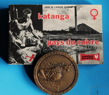 Bronzen Medaille Minière du Haut Katanga&Boek Pays du Cuivre beschikbaar voor biedingen