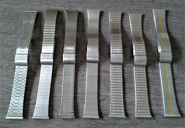 Luxe metalen horlogebandjes verstelbaar - 7 stuks voor 21€, Handtassen en Accessoires, Horloges | Heren, Nieuw, Polshorloge, Overige merken