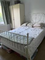 Leirvik-bed, Ophalen, Wit, Tweepersoons, 140 cm