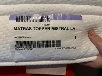 Matelas Mistral Topper 160 cm (hauteur 7 cm), Matelas, Enlèvement, Utilisé, 200 cm