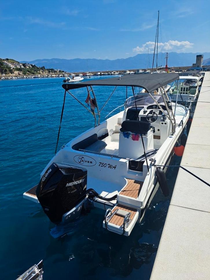 Saver 750wa met mercury verado 250pk, Watersport en Boten, Speedboten, Zo goed als nieuw, 6 meter of meer, Benzine, 200 pk of meer