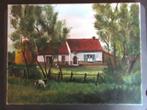Schilderij "Hoeve in buurt Mechelen" -Lucien Boschmans, Ophalen of Verzenden