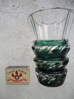 Val Saint Lambert vaas met geslepen kristallen, Antiek en Kunst, Antiek | Glaswerk en Kristal, Ophalen of Verzenden