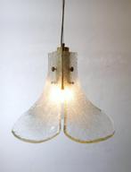 Vintage Kalmar hanglamp Murano Hollywood Regency ijsglas, Antiek en Kunst, Ophalen of Verzenden