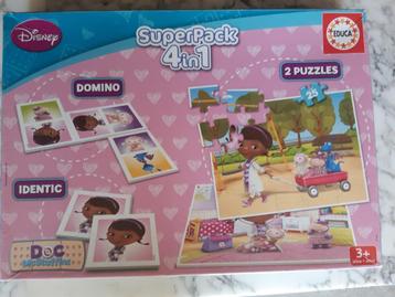 jeux puzzle + domino+ duo (memo), Enlèvement, Plus de 50 pièces, Utilisé, 2 à 4 ans