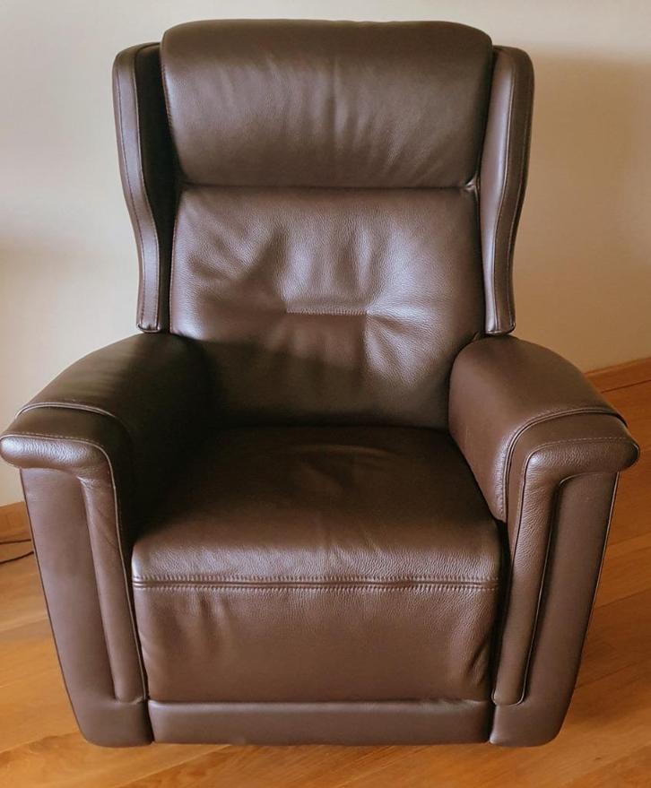 Sta-opzetel / Relaxzetel elektrisch Dewert aandrijving, Huis en Inrichting, Fauteuils, Zo goed als nieuw, Leer, 75 tot 100 cm