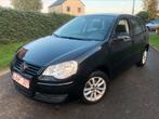 Vw Polo 1.2i Benzine 2006 5P Facelift Airco Velgen Lez ok, Auto's, Voorwielaandrijving, Testrit aan huis, Stof, Zwart