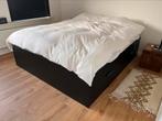 2 persoonsbed ikea, Ophalen, Gebruikt, Zwart, Tweepersoons