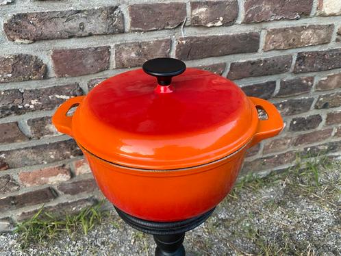 geëmailleerde gietijzeren kookpot 4,5 liter, Huis en Inrichting, Keuken | Potten en Pannen, Zo goed als nieuw, Kookpan of Snelkookpan