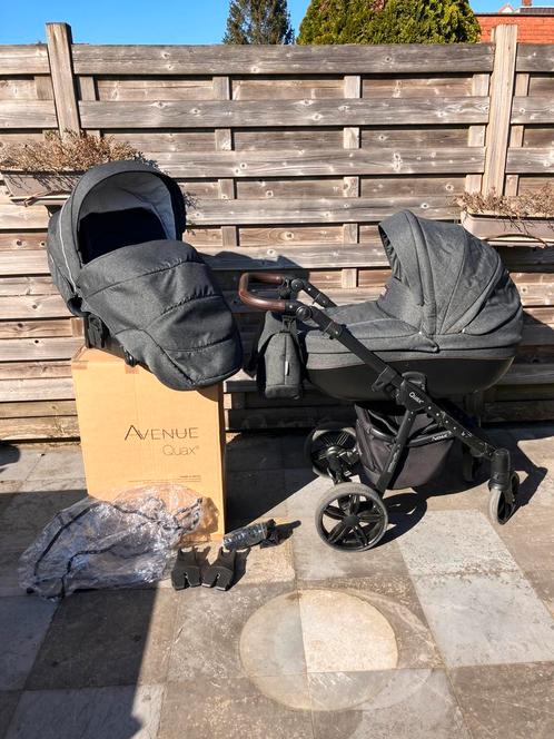 Buggy Quax Avenue met zitstuk en accessoires, Kinderen en Baby's, Buggy's, Gebruikt, Overige merken, Regenhoes, Verstelbare rugleuning