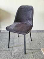 8 Eetkamerstoelen met grijze stoffen bekleding, Ophalen, Zo goed als nieuw, Metaal, Grijs